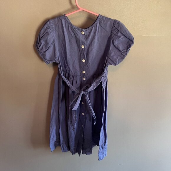 April Cornell dress Girls Periwinkle Blue Floral Cotton Size 3-4 "Cornelloki" - Picture 10 of 11
